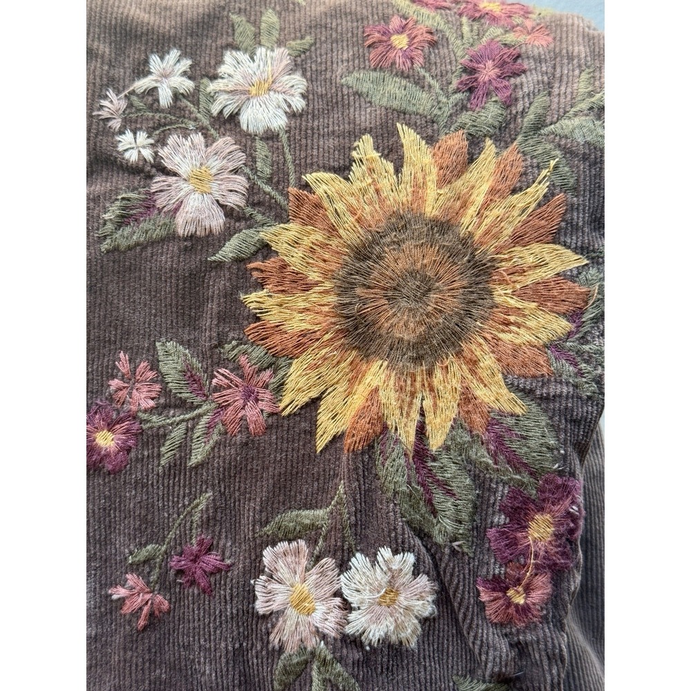 Driftwood x Free People Elsie Jumpsuit Size Medium Embroidered Floral NEW - Picture 8 of 15